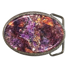 Colorful Rusty Abstract Print Belt Buckles