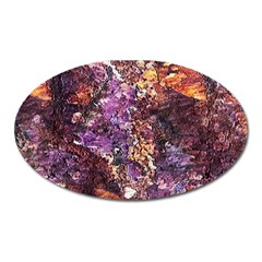 Colorful Rusty Abstract Print Oval Magnet