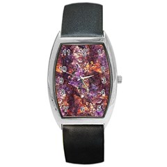 Colorful Rusty Abstract Print Barrel Style Metal Watch by dflcprintsclothing