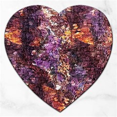 Colorful Rusty Abstract Print Jigsaw Puzzle (heart) by dflcprintsclothing