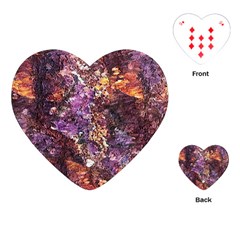 Colorful Rusty Abstract Print Playing Cards (heart)