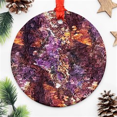 Colorful Rusty Abstract Print Round Ornament (two Sides)