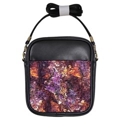 Colorful Rusty Abstract Print Girls Sling Bag