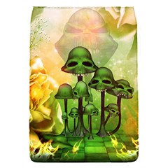 Awesome Funny Mushroom Skulls With Roses And Fire Removable Flap Cover (s) by FantasyWorld7