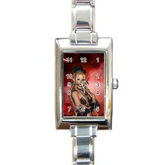 Wonderful Mythical Fairy Rectangle Italian Charm Watch