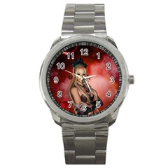 Wonderful Mythical Fairy Sport Metal Watch