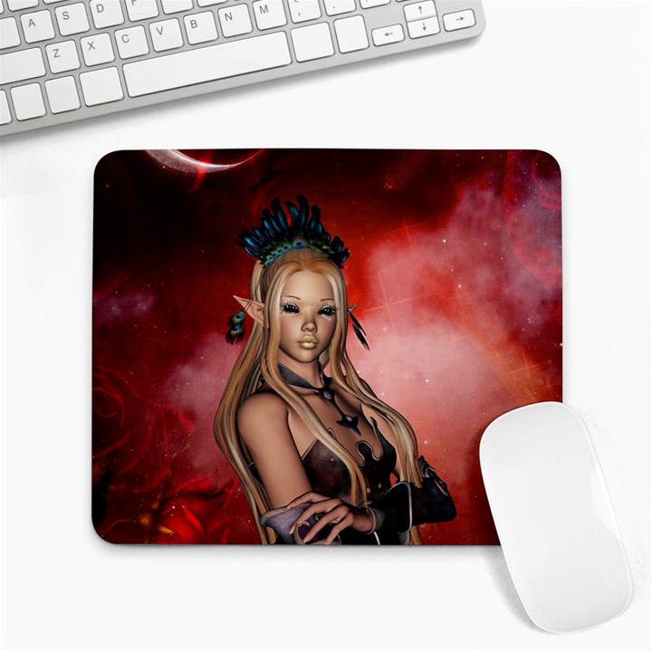 Wonderful Mythical Fairy Large Mousepads