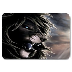 Angry Lion Digital Art Hd Large Doormat  by Sudhe