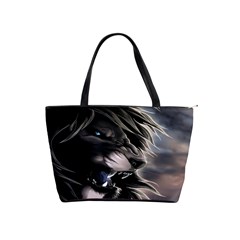 Angry Lion Digital Art Hd Classic Shoulder Handbag by Sudhe