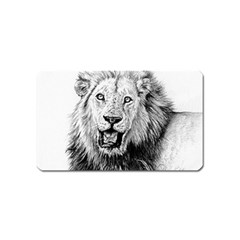 Lion Wildlife Art And Illustration Pencil Magnet (name Card) by Sudhe