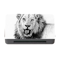 Lion Wildlife Art And Illustration Pencil Memory Card Reader With Cf by Sudhe