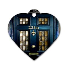 Tardis Sherlock Holmes 221b Dog Tag Heart (one Side) by Sudhe