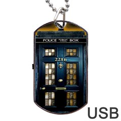 Tardis Sherlock Holmes 221b Dog Tag Usb Flash (one Side) by Sudhe