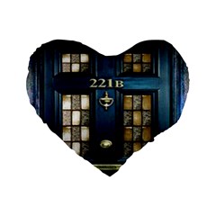 Tardis Sherlock Holmes 221b Standard 16  Premium Heart Shape Cushions by Sudhe