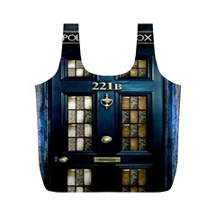 Tardis Sherlock Holmes 221b Full Print Recycle Bag (m) by Sudhe