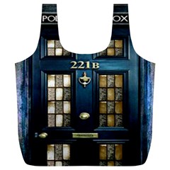 Tardis Sherlock Holmes 221b Full Print Recycle Bag (xl) by Sudhe