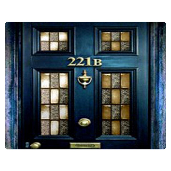 Tardis Sherlock Holmes 221b Double Sided Flano Blanket (Medium) 