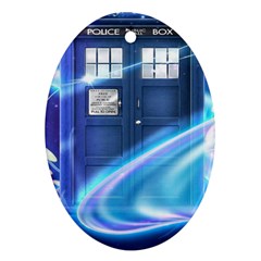 Tardis Space Ornament (oval)