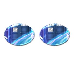 Tardis Space Cufflinks (oval) by Sudhe