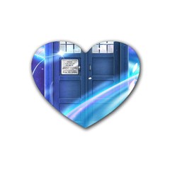 Tardis Space Heart Coaster (4 Pack)  by Sudhe