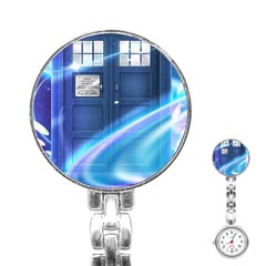 Tardis Space Stainless Steel Nurses Watch by Sudhe