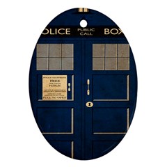 Tardis Poster Ornament (oval)