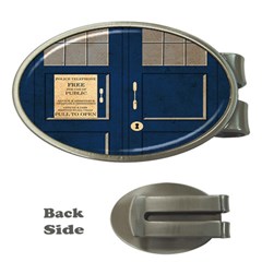 Tardis Poster Money Clips (oval)  by Sudhe