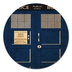 Tardis Poster Magnet 5  (round) by Sudhe