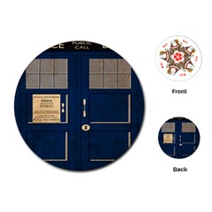 Tardis Poster Playing Cards (round) by Sudhe