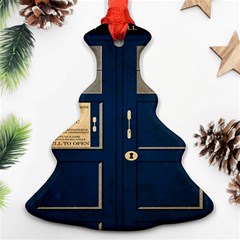 Tardis Poster Christmas Tree Ornament (two Sides) by Sudhe