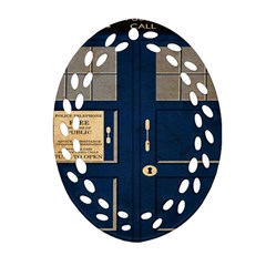 Tardis Poster Ornament (oval Filigree) by Sudhe