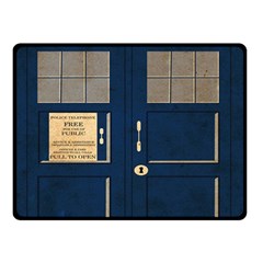 Tardis Poster Double Sided Fleece Blanket (small)  by Sudhe