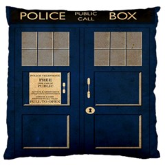 Tardis Poster Standard Flano Cushion Case (one Side) by Sudhe