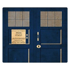 Tardis Poster Double Sided Flano Blanket (small)  by Sudhe