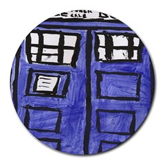 Tardis Painting Round Mousepads by Sudhe