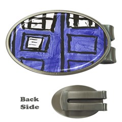 Tardis Painting Money Clips (oval)  by Sudhe