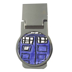 Tardis Painting Money Clips (round)  by Sudhe