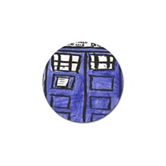 Tardis Painting Golf Ball Marker by Sudhe