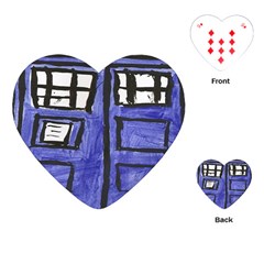 Tardis Painting Playing Cards (heart) by Sudhe