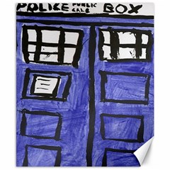 Tardis Painting Canvas 8  X 10  by Sudhe