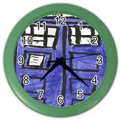 Tardis Painting Color Wall Clock by Sudhe