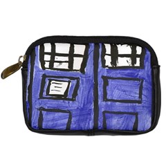 Tardis Painting Digital Camera Leather Case by Sudhe