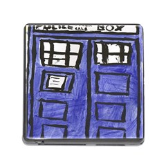 Tardis Painting Memory Card Reader (square 5 Slot) by Sudhe