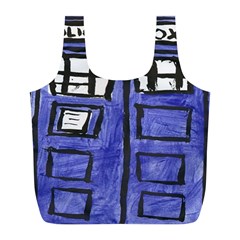 Tardis Painting Full Print Recycle Bag (l) by Sudhe