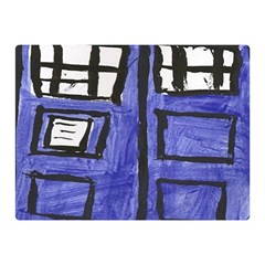 Tardis Painting Double Sided Flano Blanket (mini)  by Sudhe