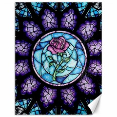 Cathedral Rosette Stained Glass Beauty And The Beast Canvas 12  X 16  by Sudhe