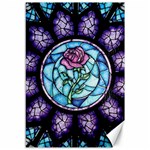 Cathedral Rosette Stained Glass Beauty And The Beast Canvas 12  x 18  11.88 x17.36  Canvas - 1