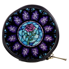 Cathedral Rosette Stained Glass Beauty And The Beast Mini Makeup Bag by Sudhe