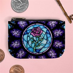 Cathedral Rosette Stained Glass Beauty And The Beast Mini Coin Purse by Sudhe