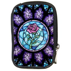 Cathedral Rosette Stained Glass Beauty And The Beast Compact Camera Leather Case